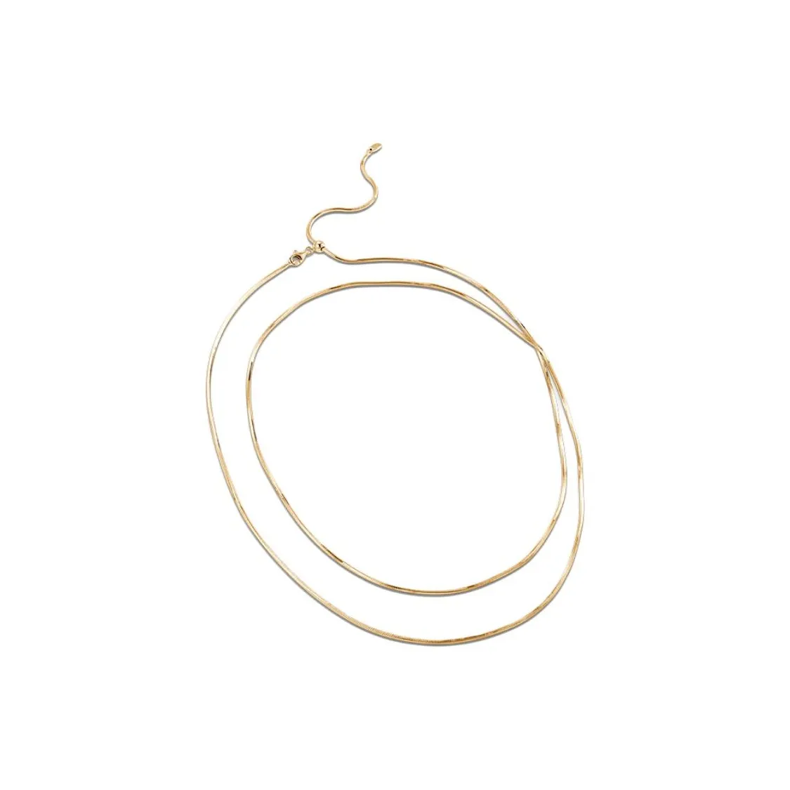 Retro Chic Медный 18K золото Лоза Цепь Змеиная Длинное Ожерелье Женское