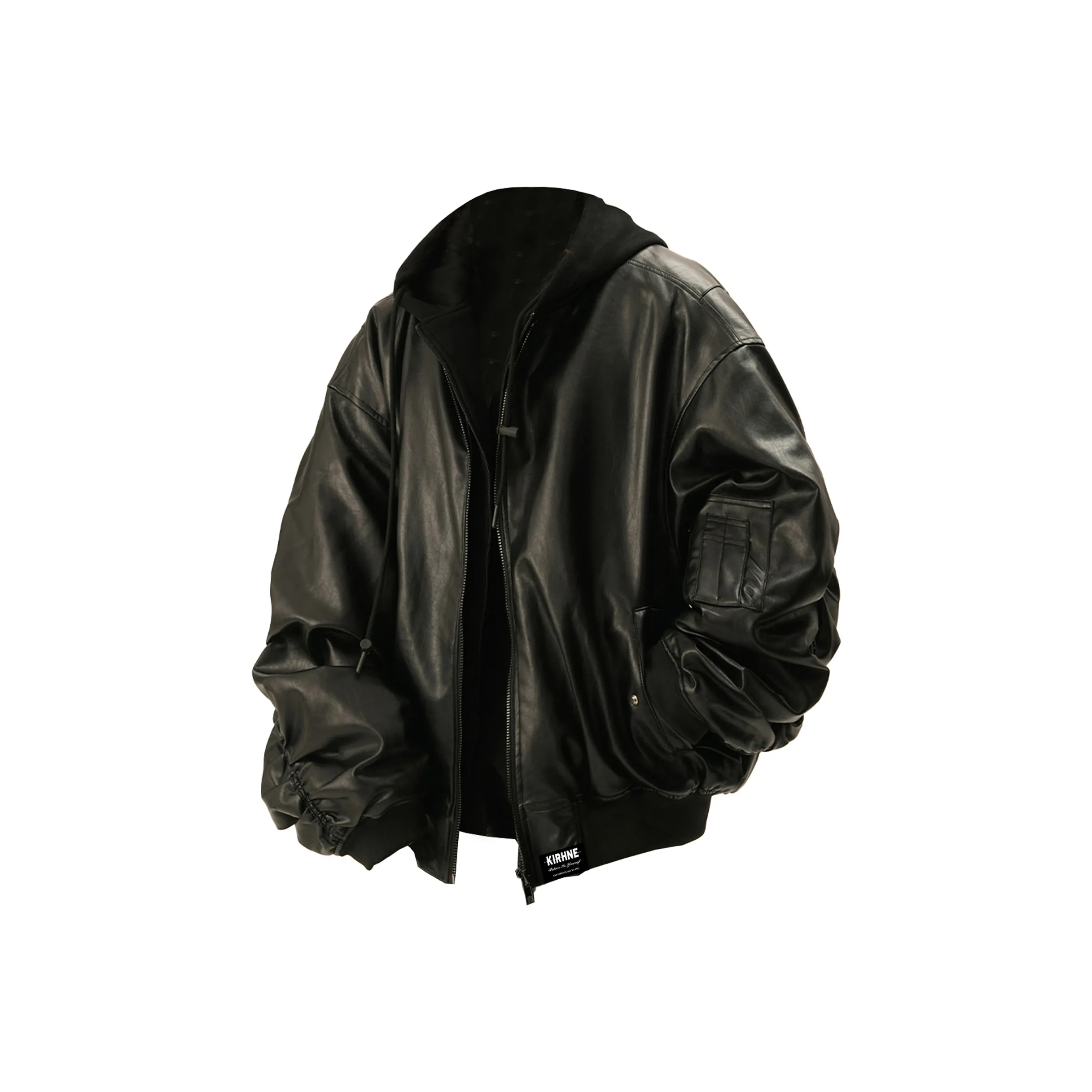 KIRHNE Черный Унисекс Кожаные куртки