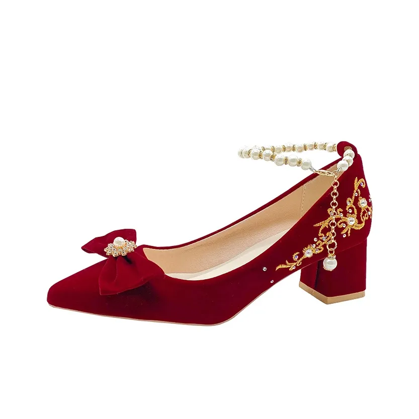 UMEK Грубый каблук Высокие каблуки 4CM 6 см Женские