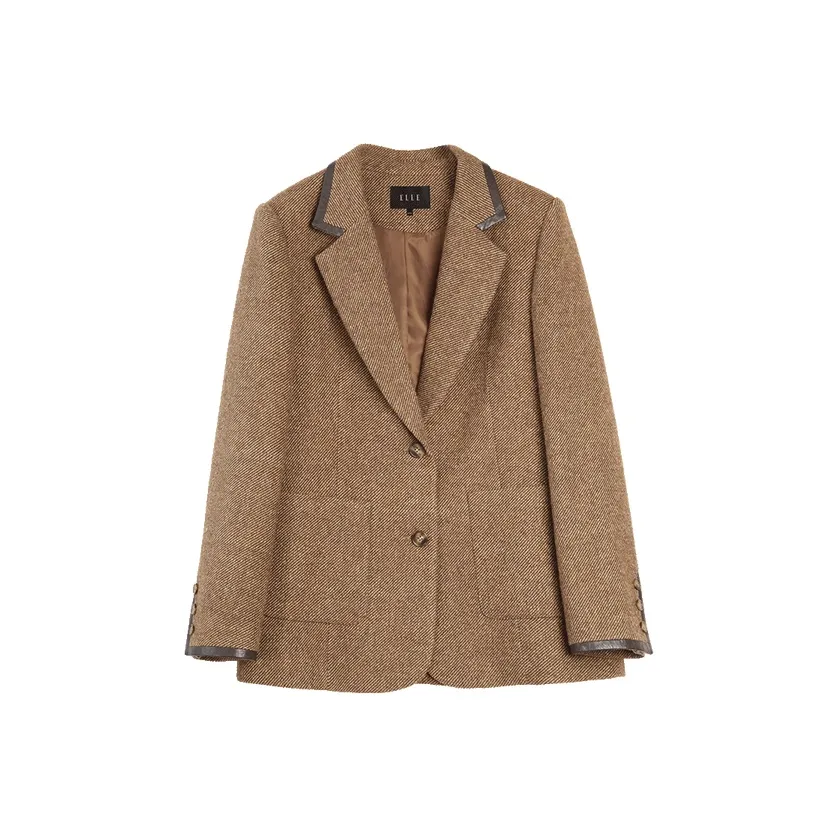 ELLE Темно-коричневый женский деловой костюм