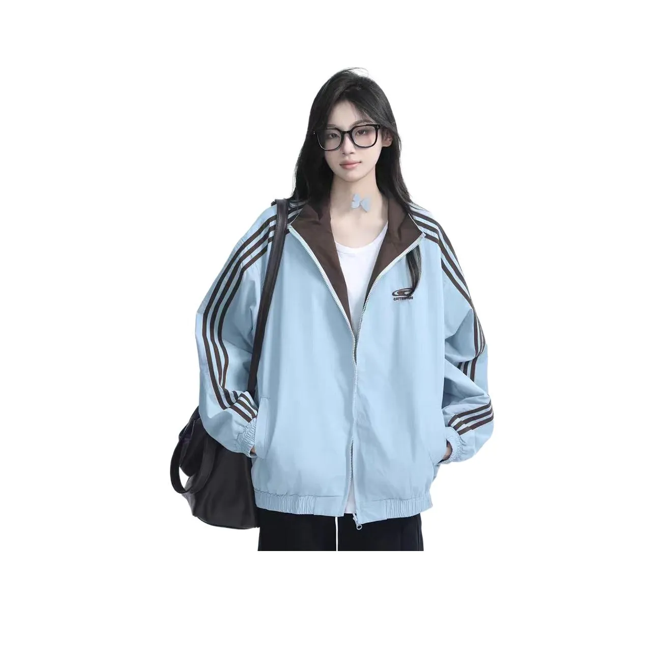 QIAOMONVHAI Светло-синие унисекс куртки