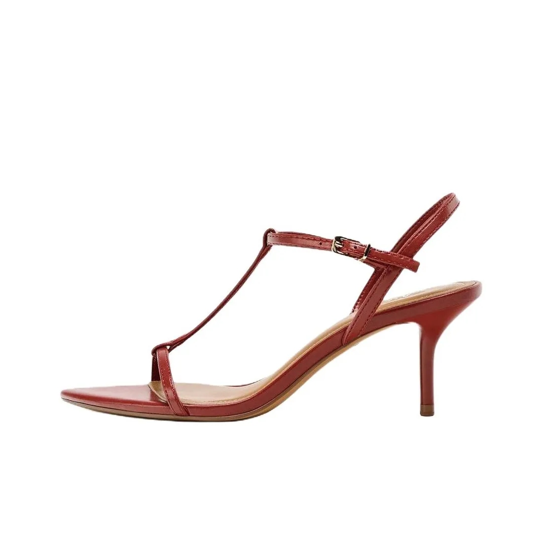ZARA One Ремешок Сандалии 8 см Женские Красные