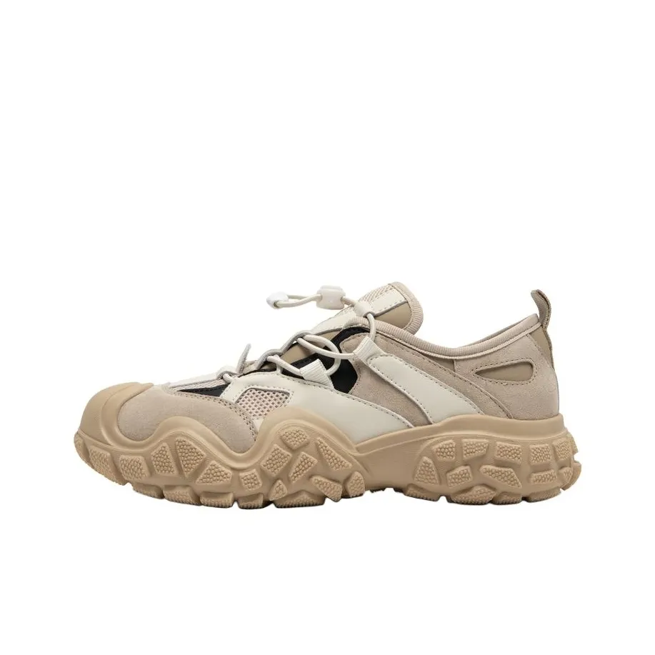 C°BANNER Casual Shoes Women's Low Top Apricot/Gray/Beige