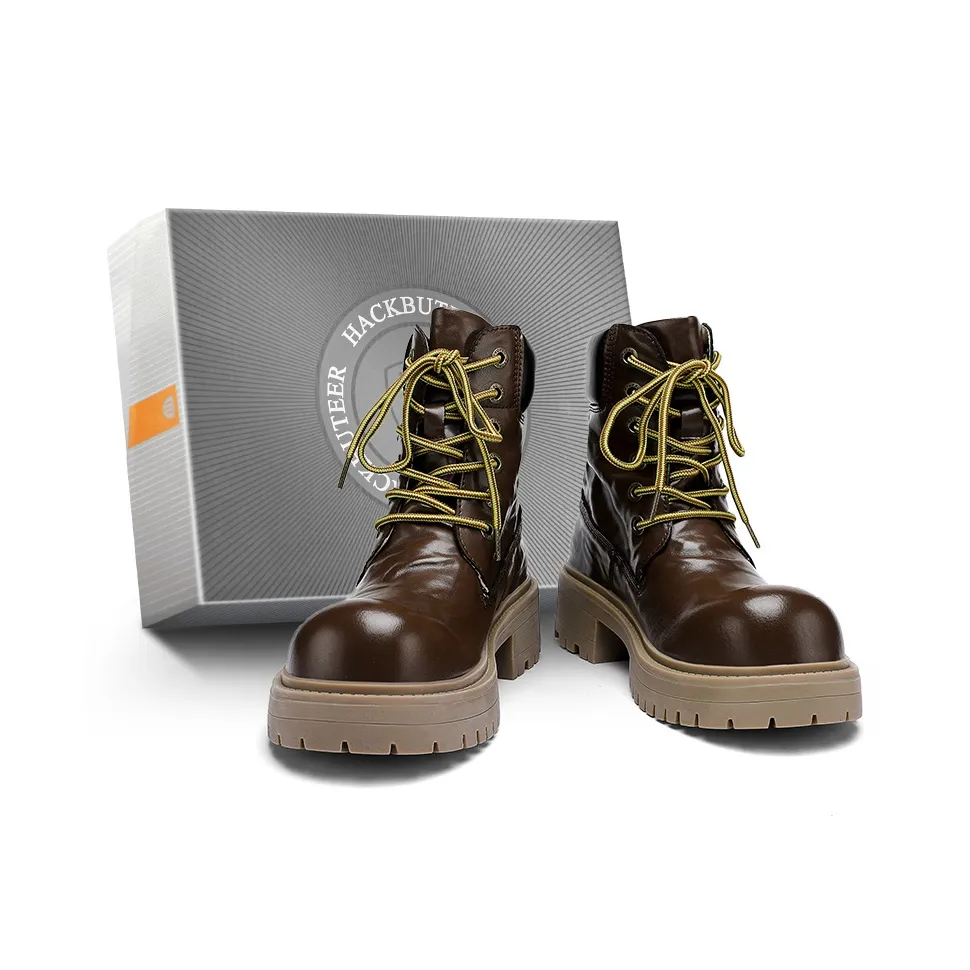 HACKBUTEER Ankle Длина Мартин Boot Мужская Коробка Включено