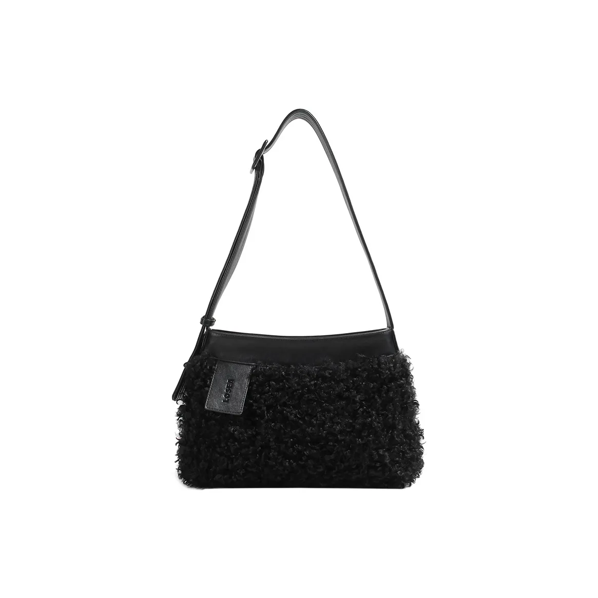 LOSEA Искусственный мех с полиуретаном (ПУ) подкладка сумка через плечо среднего размера женская черная