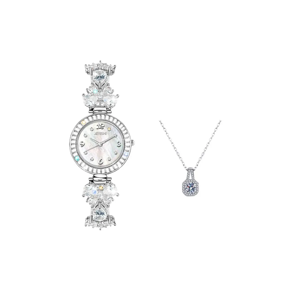 AIYISHI Кварцевый механизм Часы Женские часы Мать жемчуга Циферблат