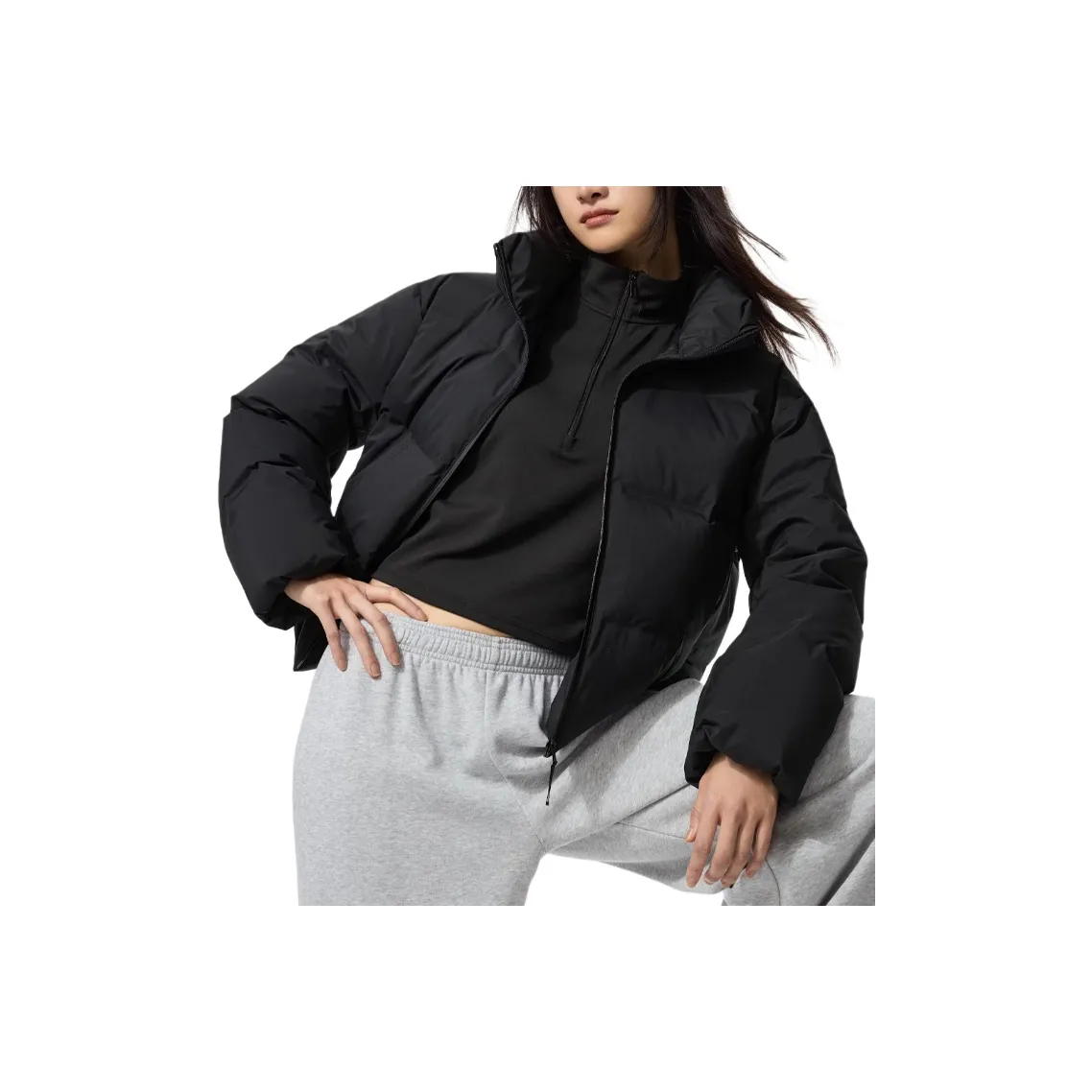 UNIQLO Черный Женский Пуховик