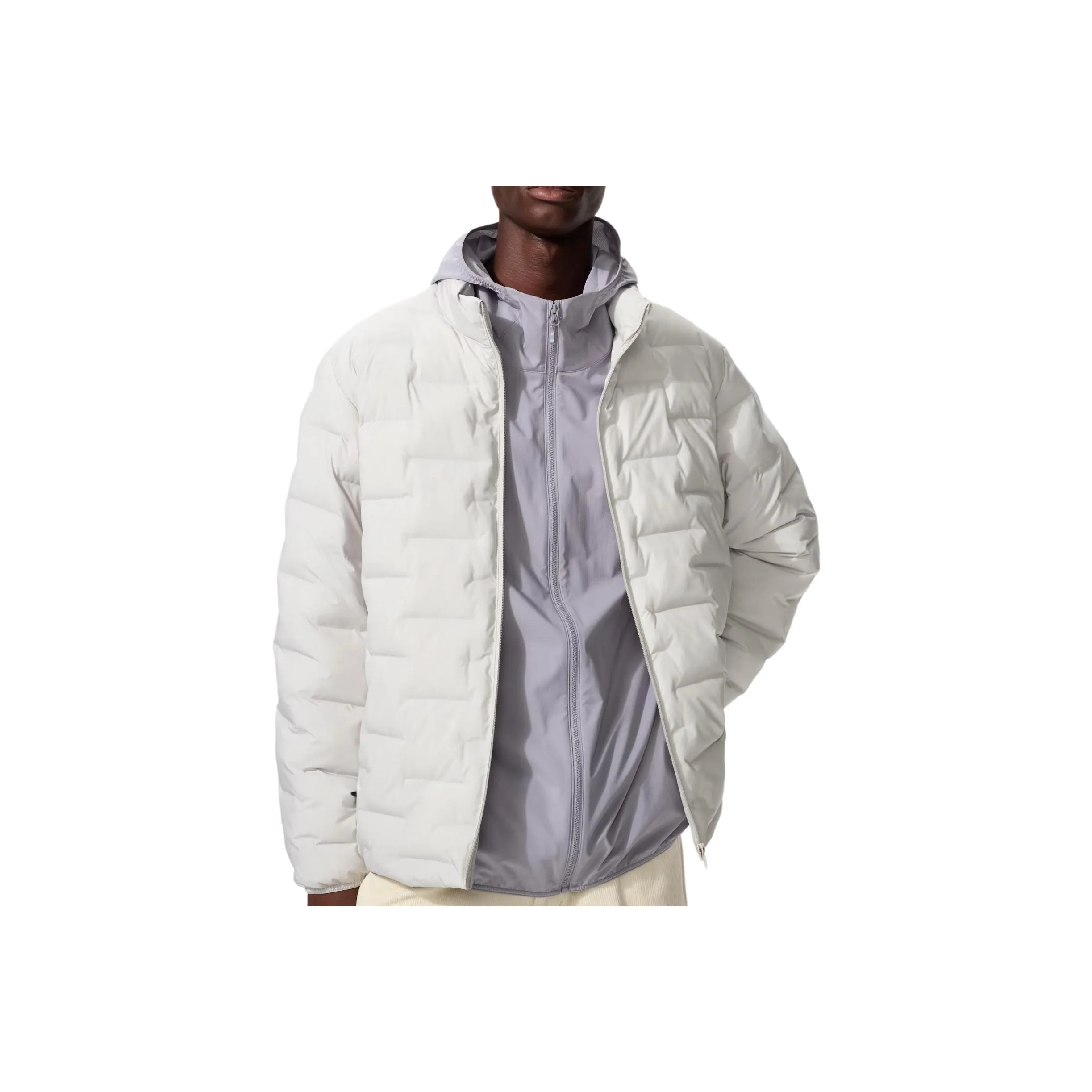 UNIQLO Белый Мужской Пуховик