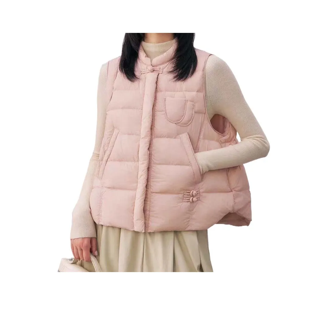 GOSO Pink Women's Down Vest GOSO Розовый Женский Пуховый жилет