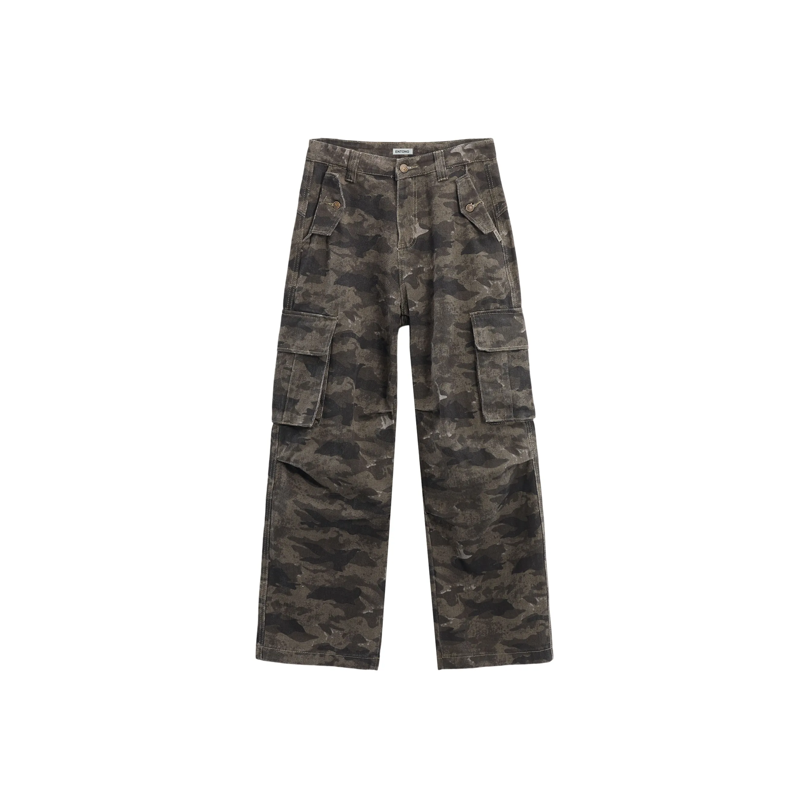 ENTONG Камуфляж Унисекс Джинсы