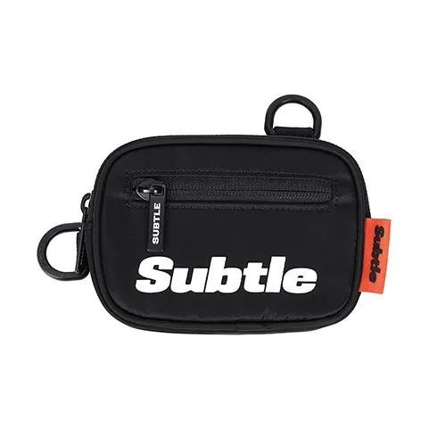 Тонкий нейлоновый кошелек для монет мини унисекс чернильно-черный