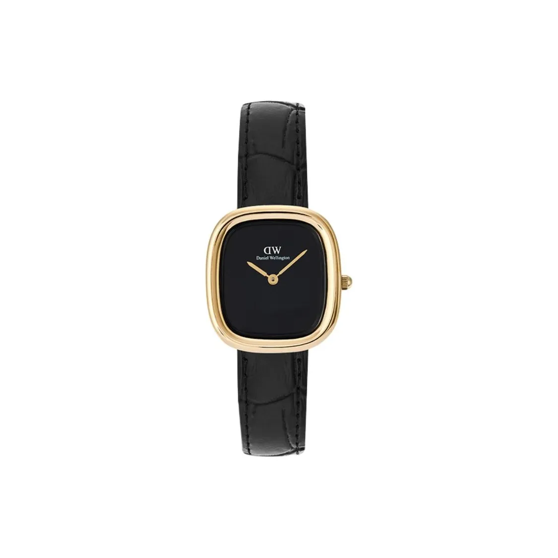 Daniel Wellington Women's Watch Кварцевый механизм Кожаный ремешок Черный циферблат
