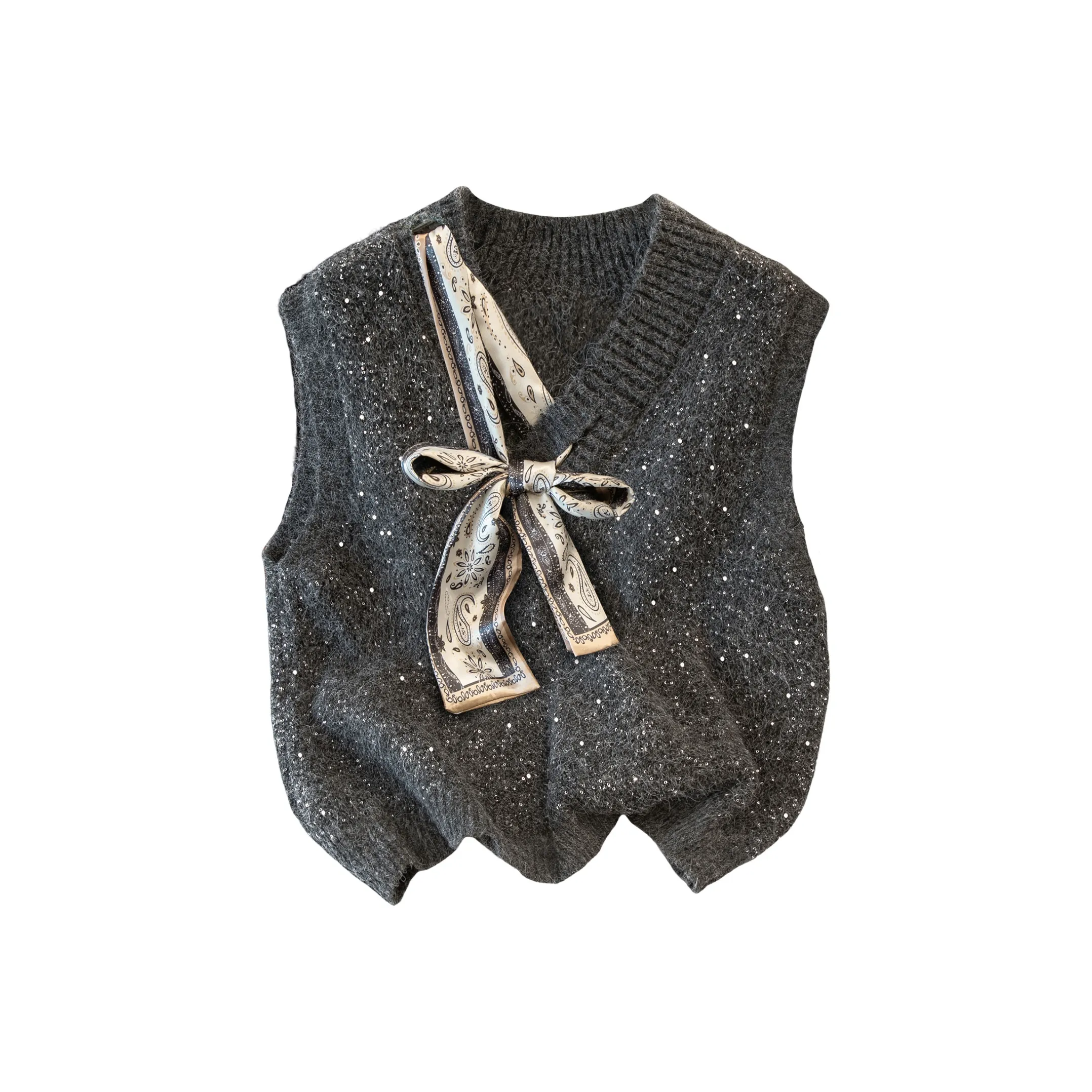 SIBAISHE Темно-серый Женский жилет