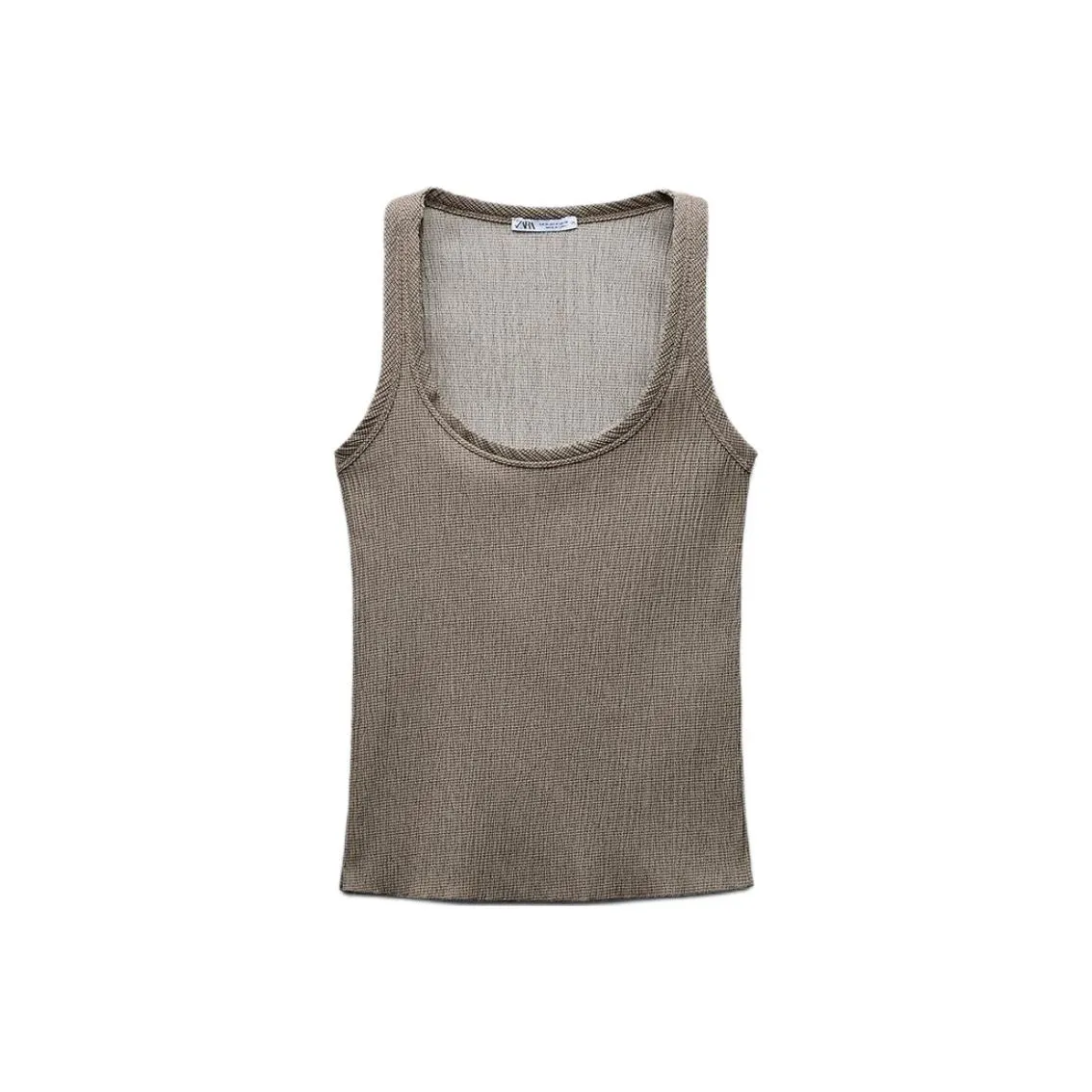 ZARA Бежевый Женский Топы без рукавов