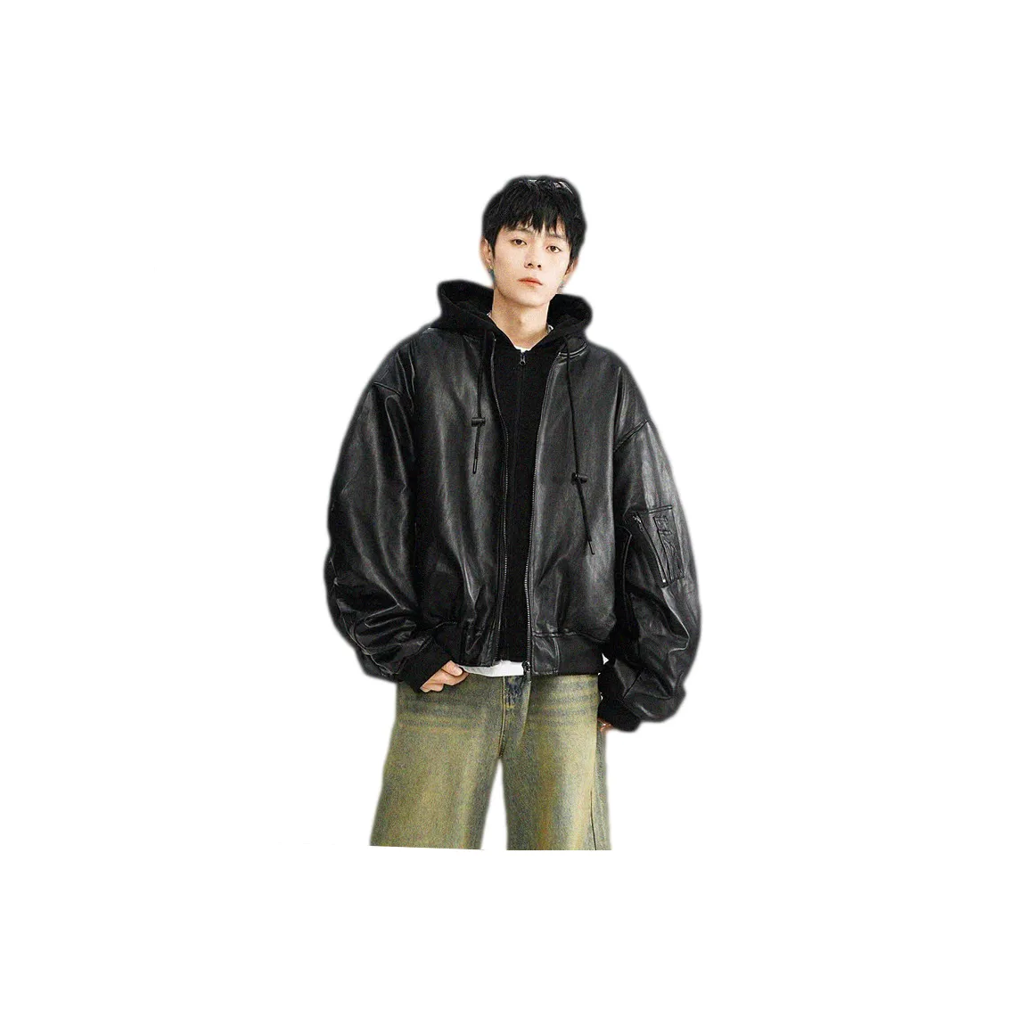 ZHIO ✈ Черный ✈ American Luxury Streetwear Унисекс Кожаные куртки