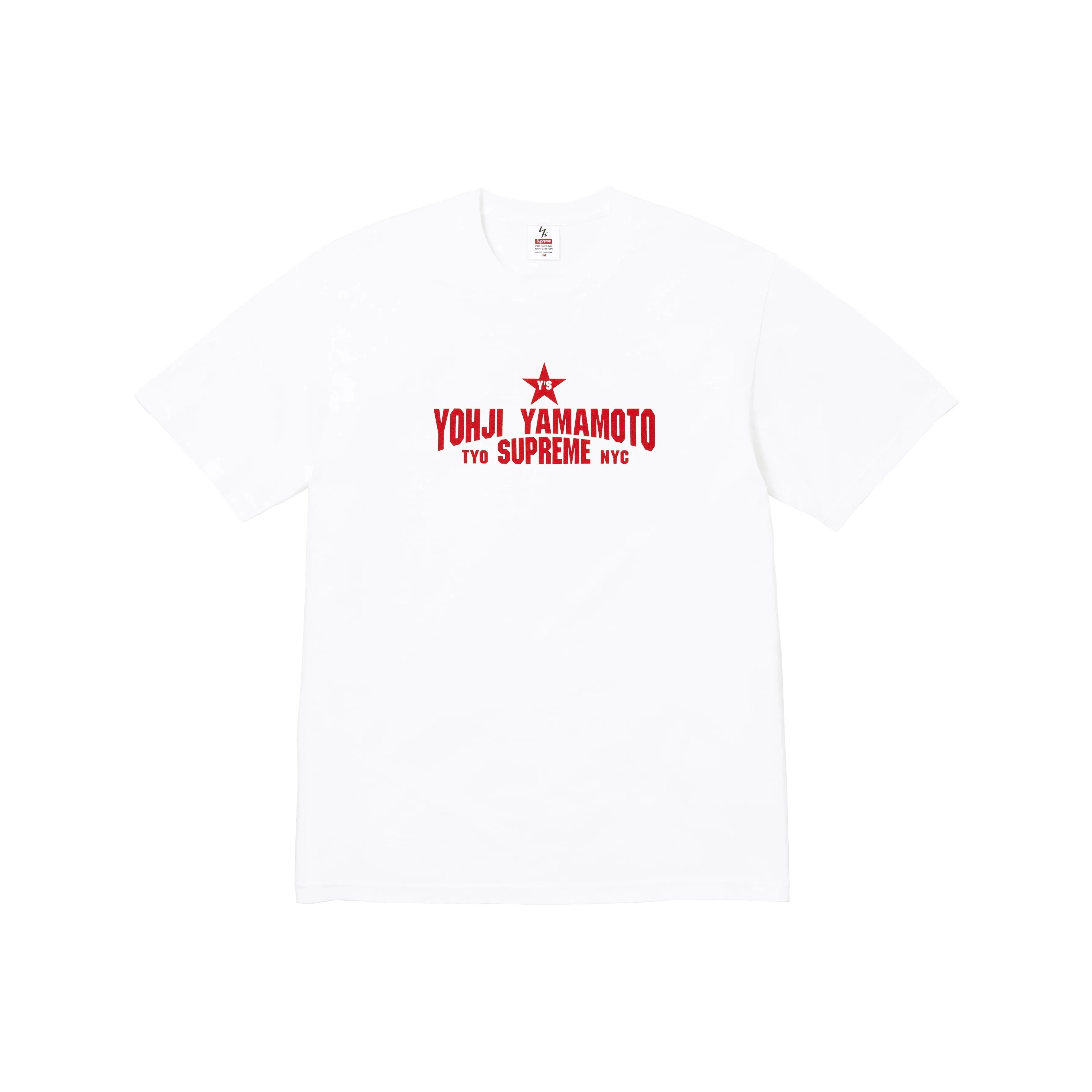 Supreme x Y's by Yohji Yamamoto FW25 WEEK3 Звезда Tee T Рубашка Унисекс