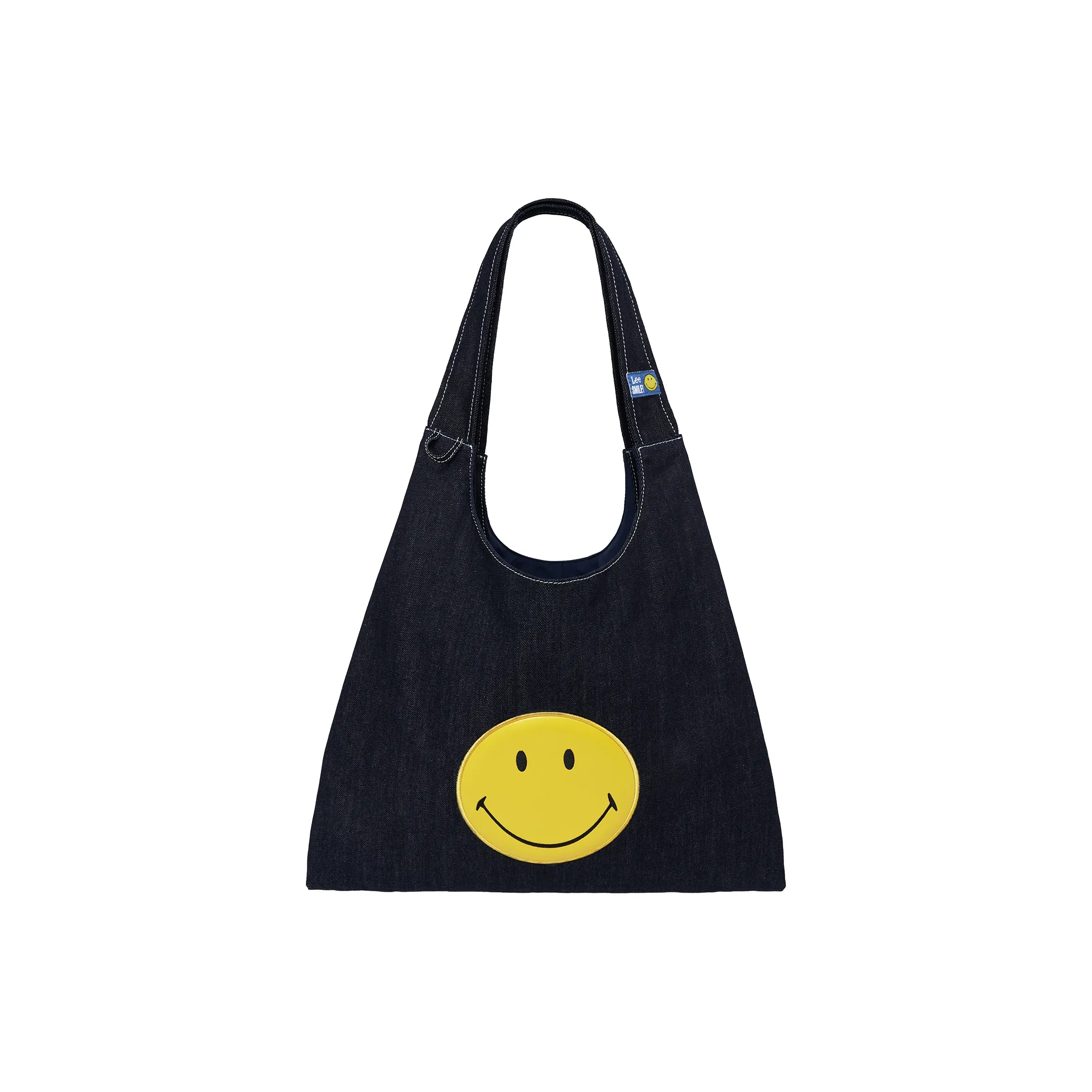 Lee Smiley® Коллаборация Сумка с улыбающимся лицом Модный тренд Сумка-тоут Ткань тоут Стандартная Унисекс Оригинальная джинсовая