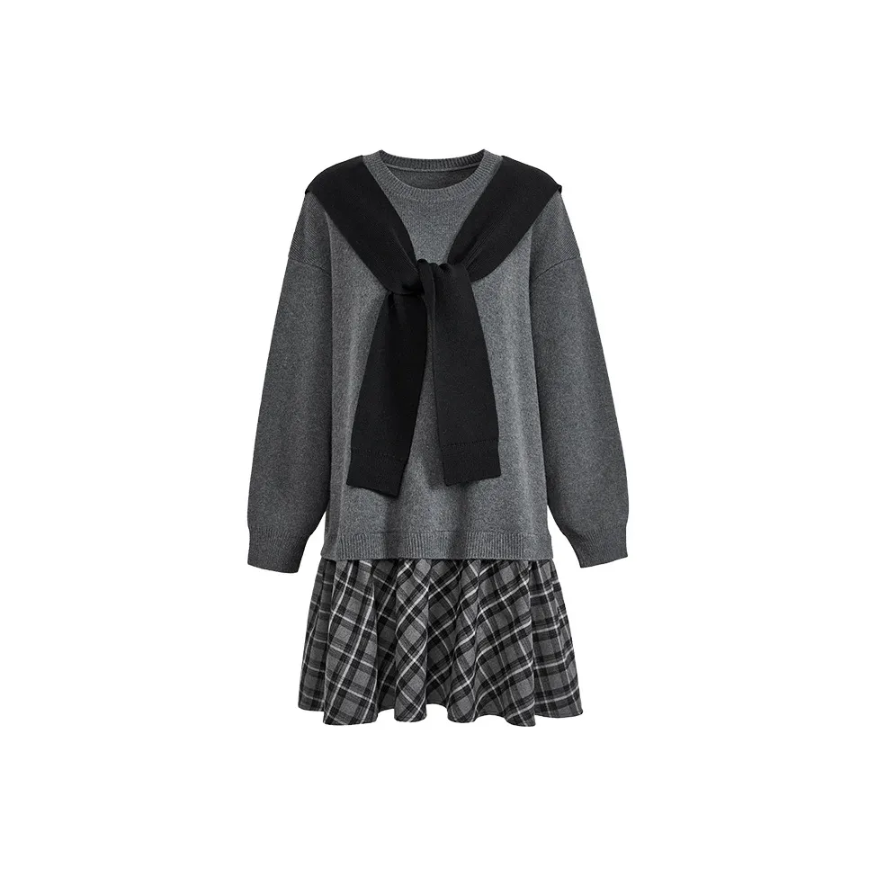 KUOSE Длинное платье с длинными рукавами женское