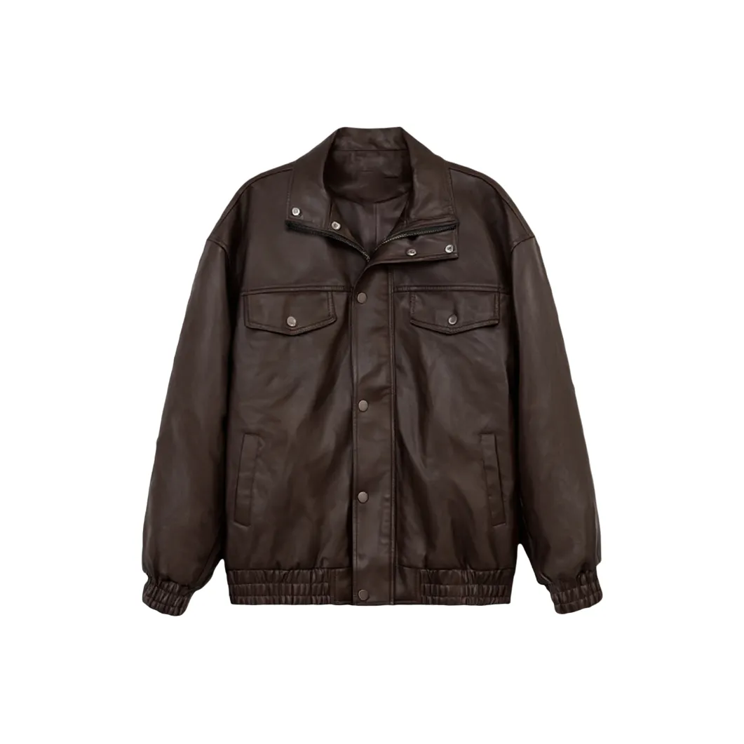 LOUGHNEA Кофе Мужские Кожаные Куртки