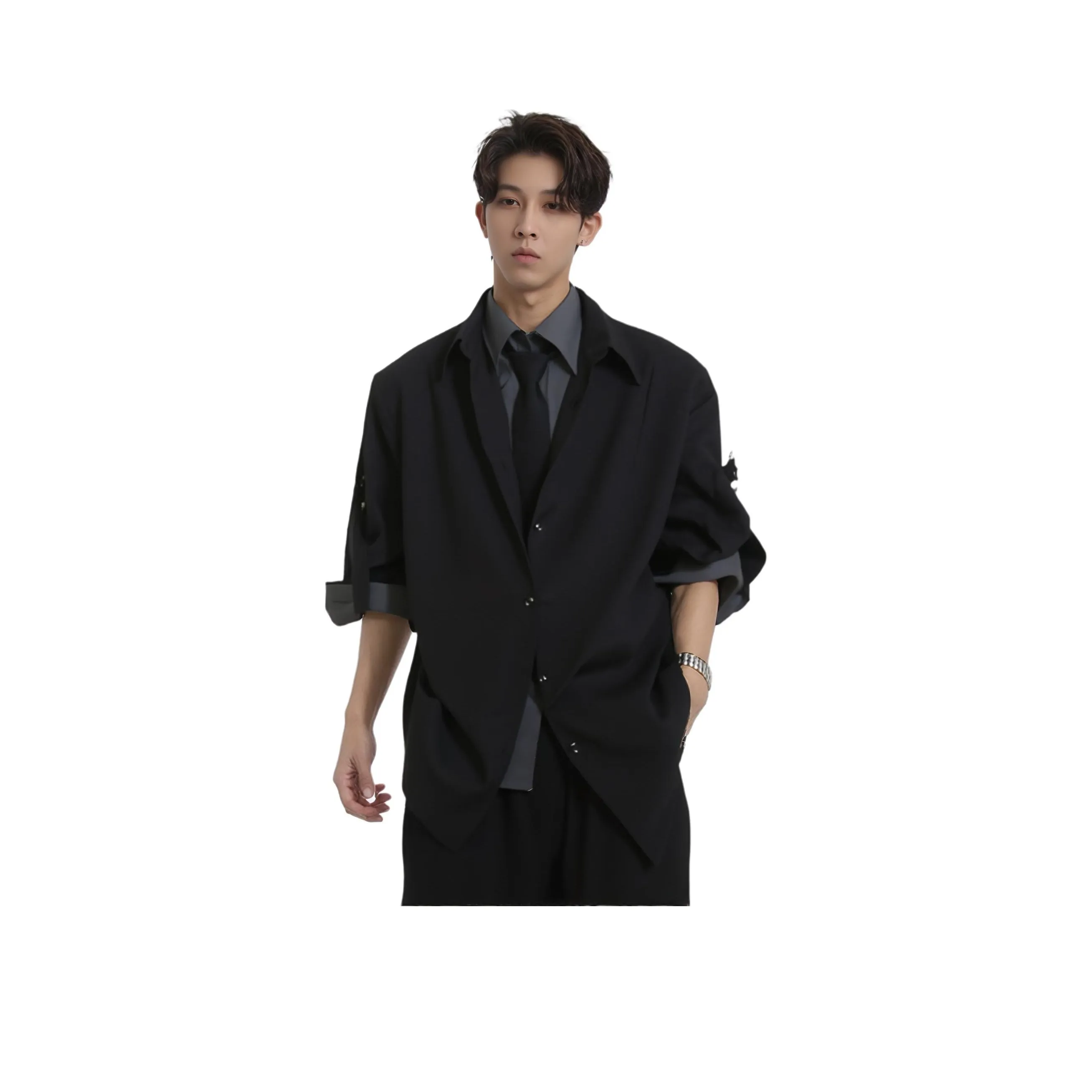 FRLMK Черные Мужские Рубашки