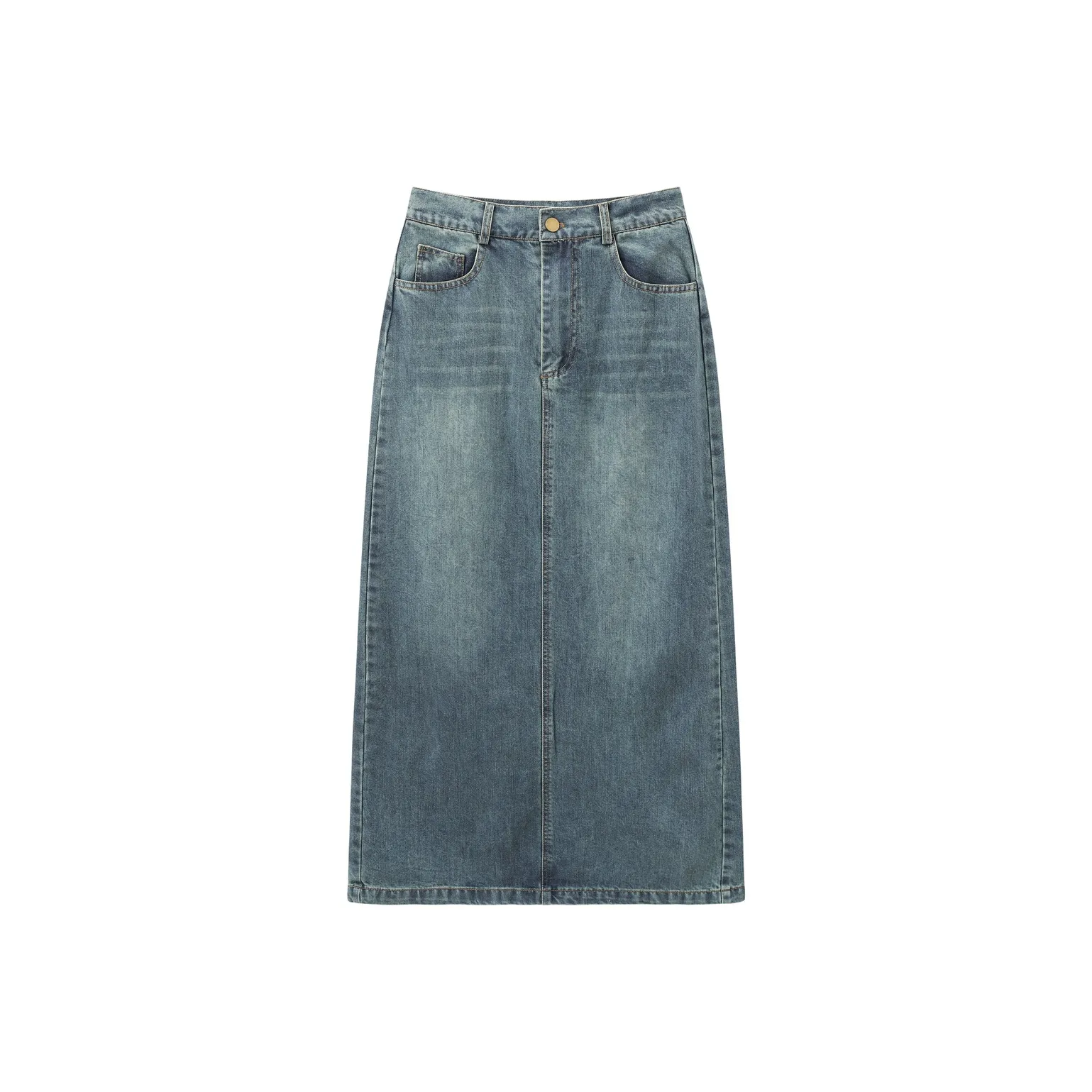 Another Alley 2025 Spring Деним Длинный Юбка HIGH RISE Тип Женские