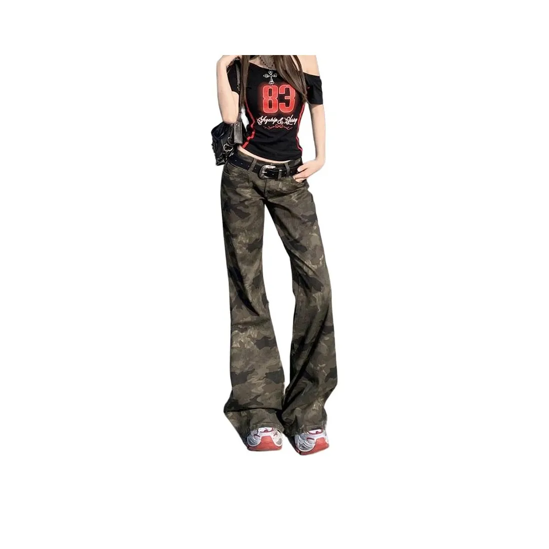 MENING Камуфляж Женские Джинсы