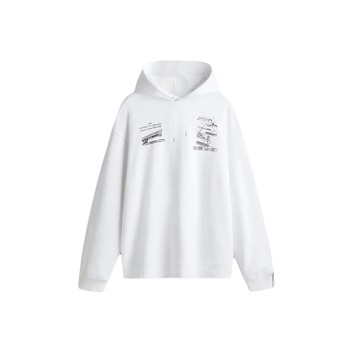 Rokh X H&M ROKH Collaboration Sweatshirts Men White/Stapler
