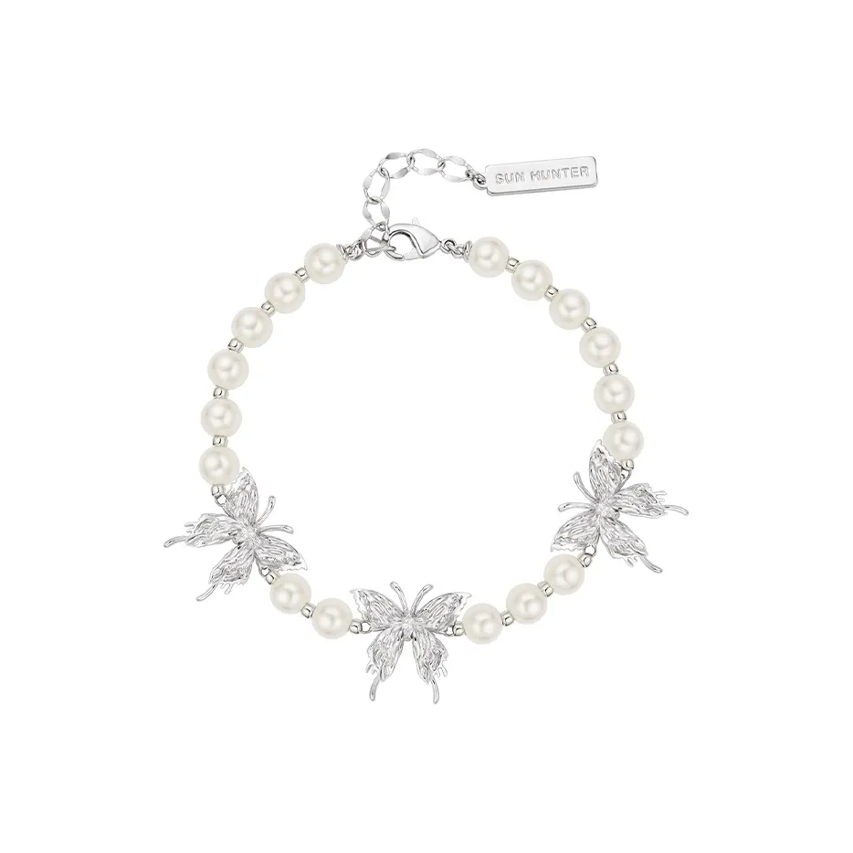 SUN HUNTER Белое золото с покрытием медный+искусственный жемчуг+циркон браслеты женские