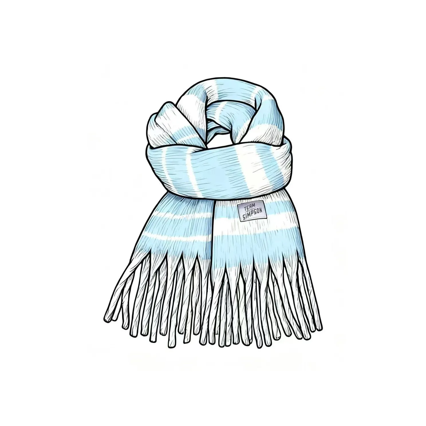 The Simpsons Полиэстеровые трикотажные шарфы Унисекс