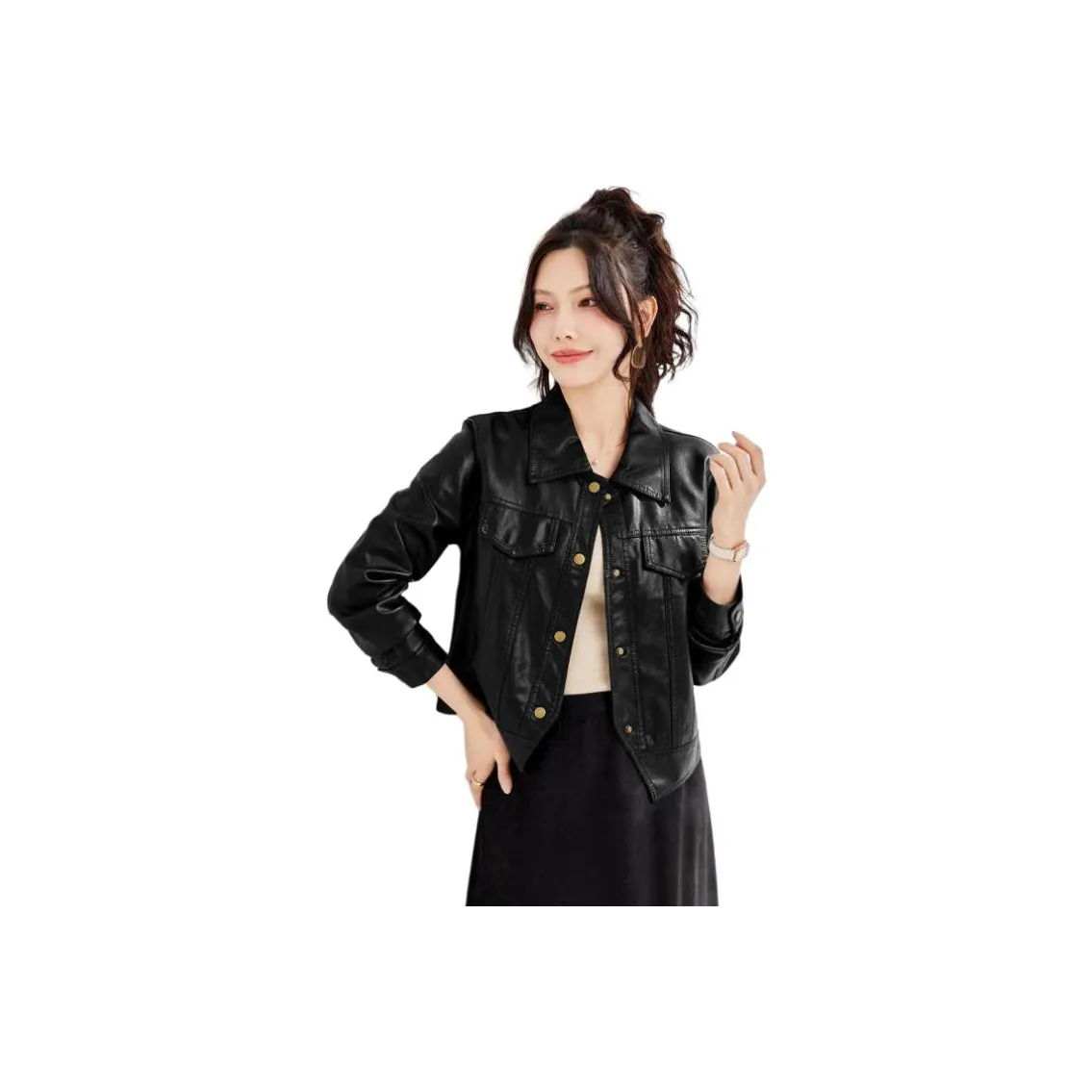 TERRE BLEUE Кожа Куртка Женская