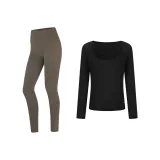 Tea Brown+Large Crew Neck Cover-Up (Hepburn Black)