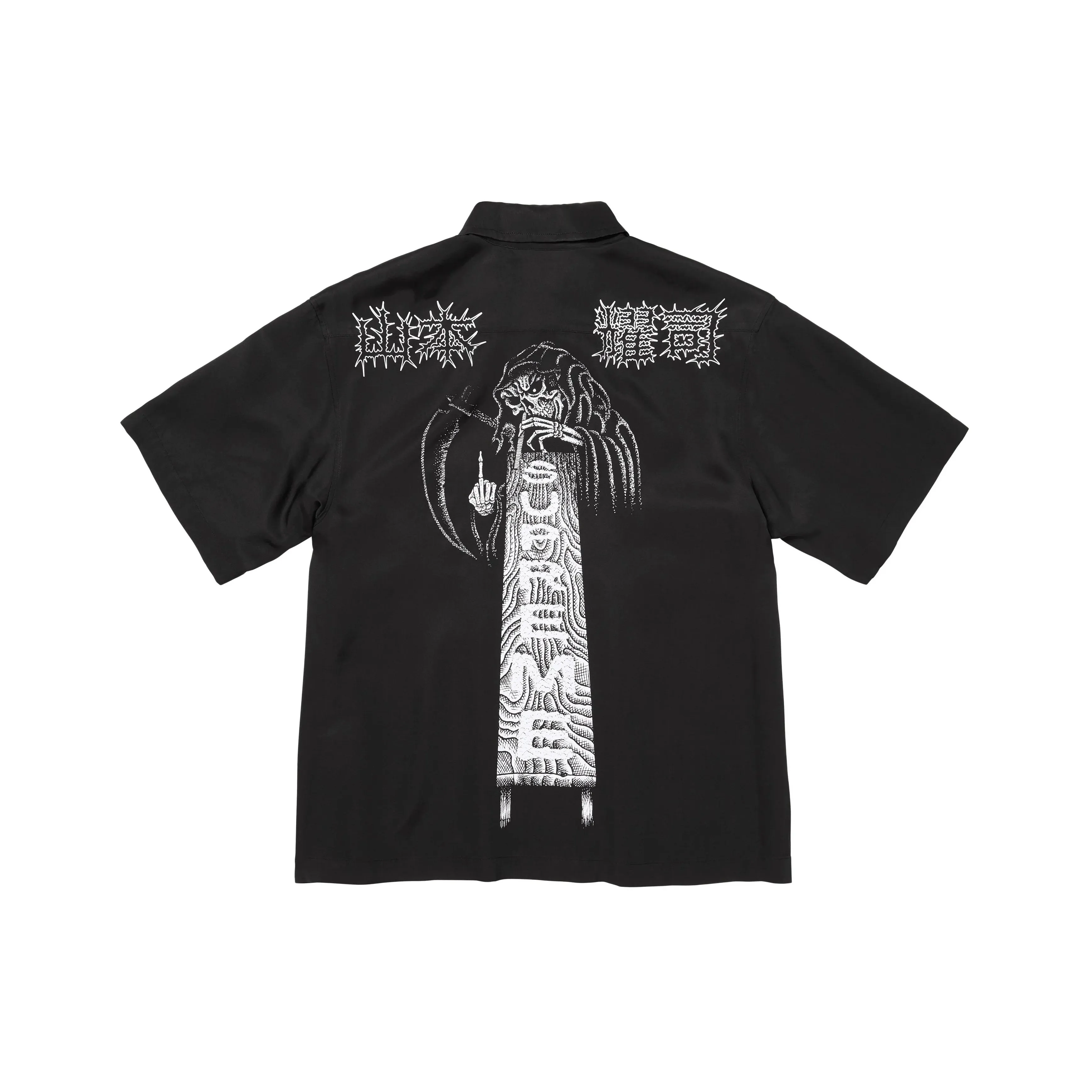 Supreme x Y's by Yohji Yamamoto FW25 WEEK3 Шелк ZIP UP S S Рубашка Унисекс