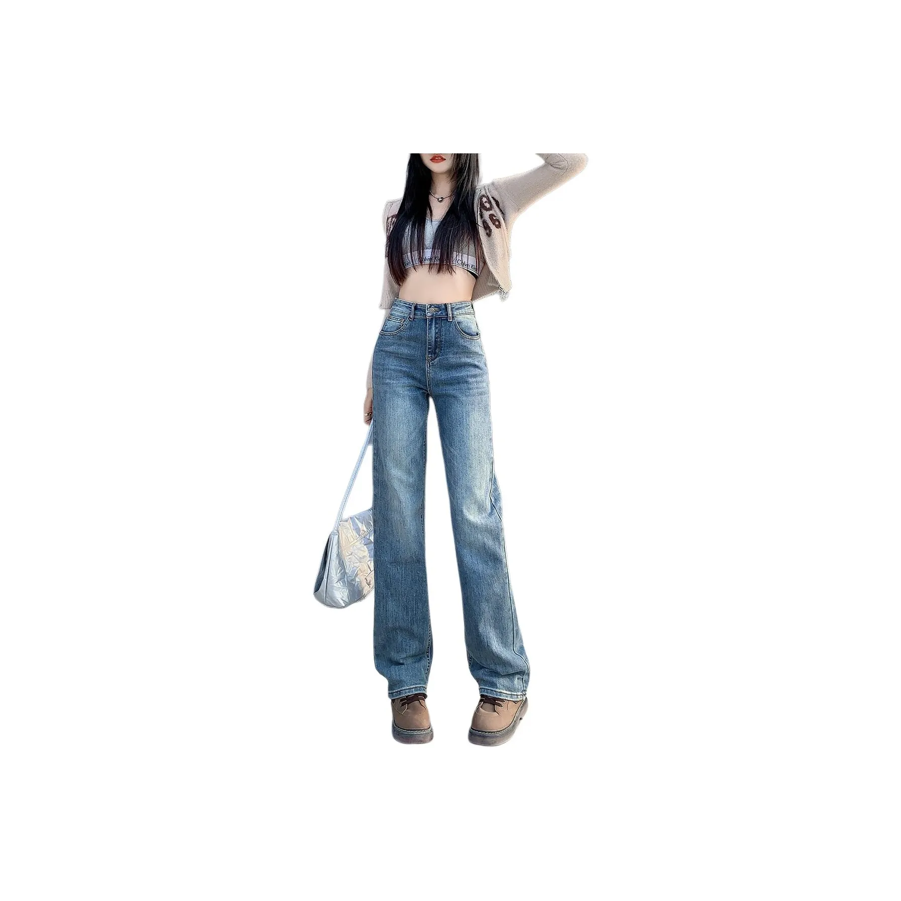 JOPPTI Винтажные синие женские джинсы