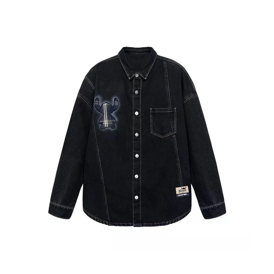 CANOTWAIT_ Черный Унисекс Джинсовые куртки