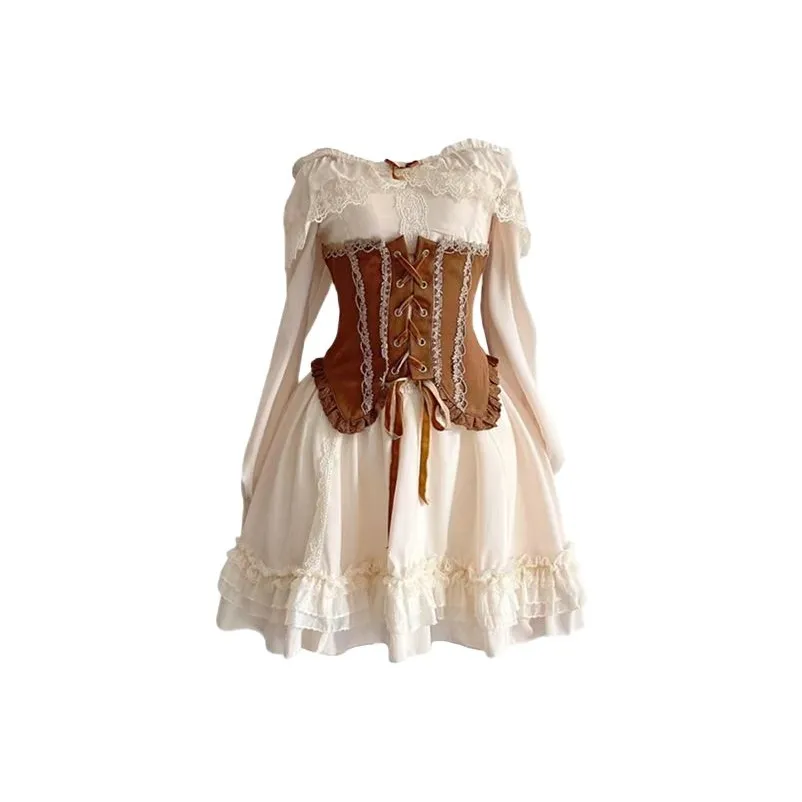 COVT Длинное платье с длинными рукавами женское