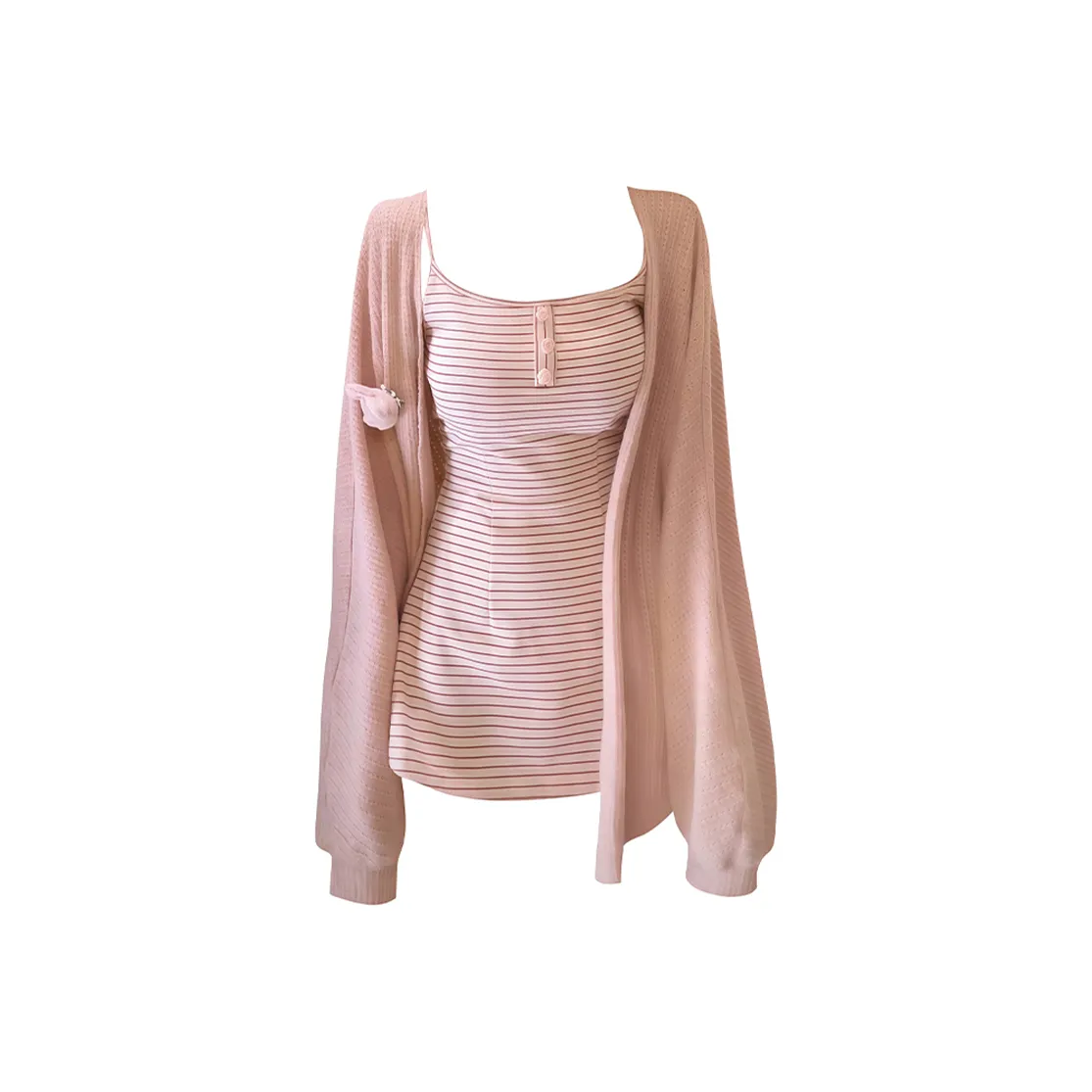 GRAYISMOON Платье + Кардиган Женские Слип Платья