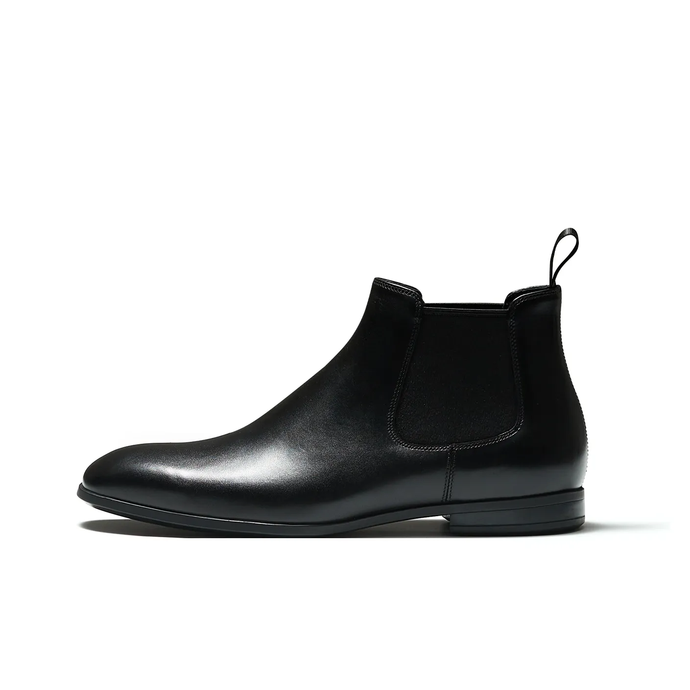 TRUFFAUT Винтаж Натуральная кожа And Высокие кожаные туфли Chelsea Короткие Мужские Черные