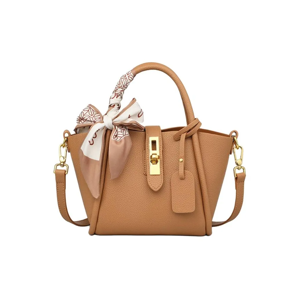 OUBOTE Сумка из натуральной коровьей кожи с синтетической кожей стандартная женская цвет печенья