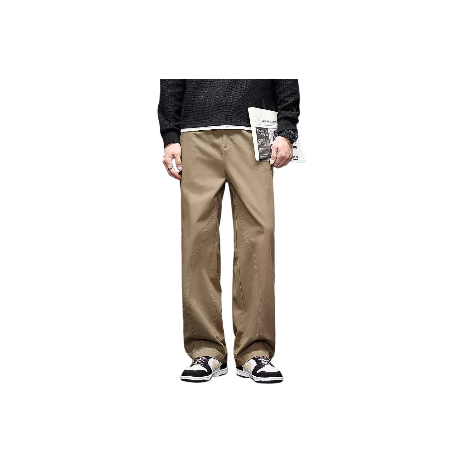 Tonlion Темно-хаки Мужские Повседневные Штаны