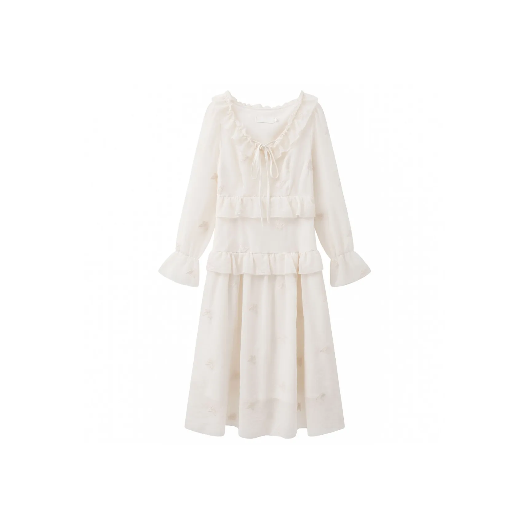 Another Alley Длинное платье с длинными рукавами женское