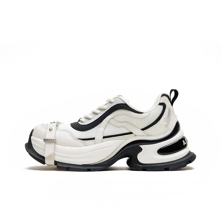 ABCICEY Low-Top массивные кроссовки Черный/Белый Унисекс