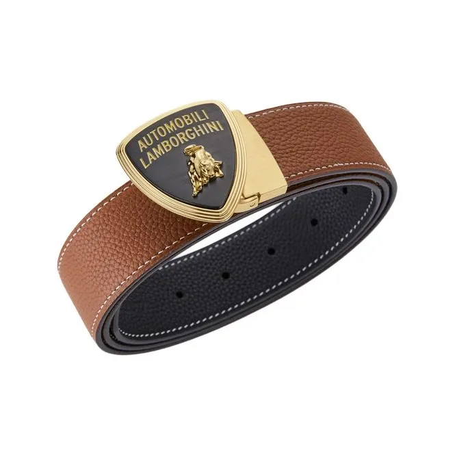 AUTOMOBILI LAMBORGHINI Ремни из коровьей кожи Мужской 3,7 см