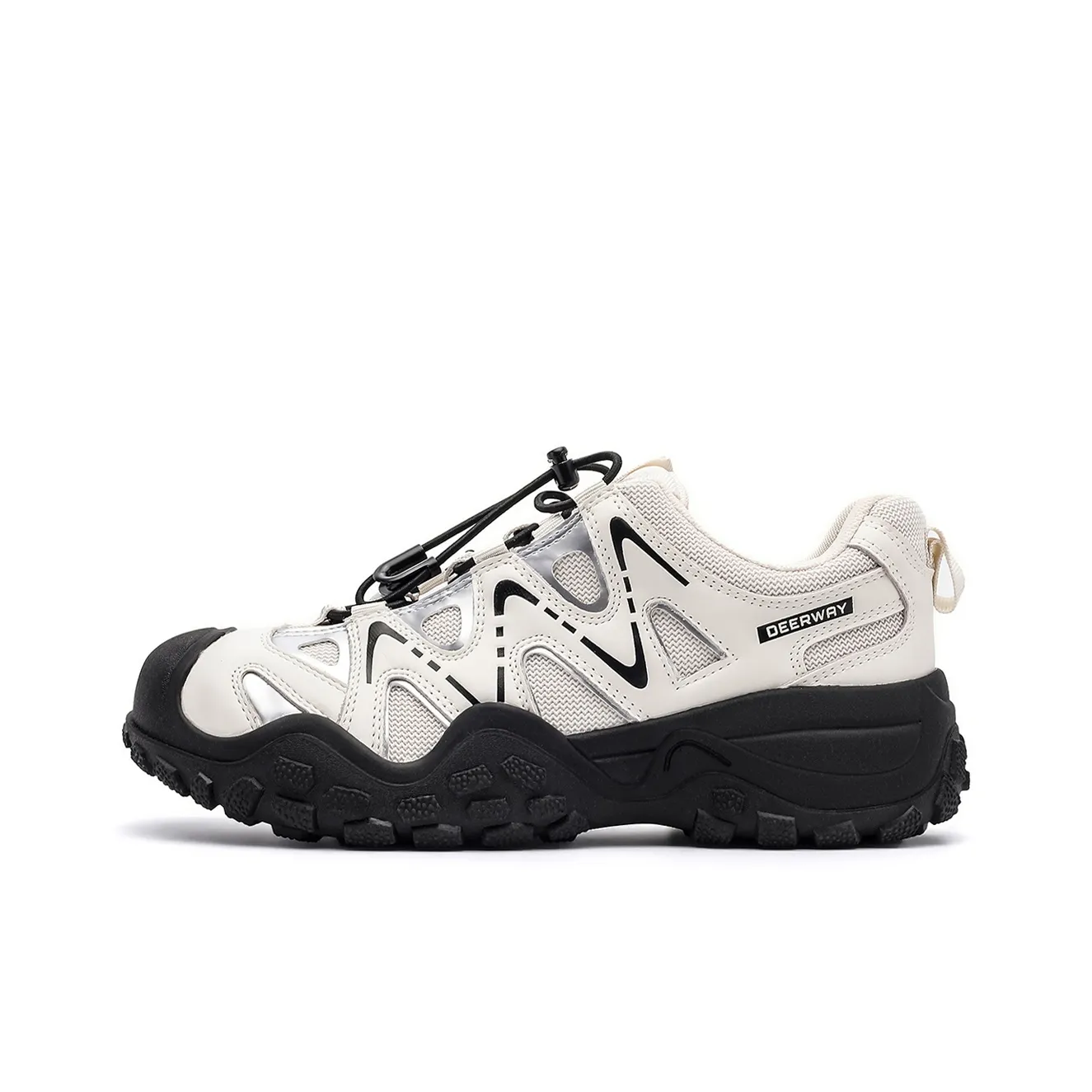 DEERWAY Высота Увеличивающая Устойчивый к Износу Водонепроницаемый Противоскользящий Низкий Топ Повседневная Обувь Женская Бежевая Черная