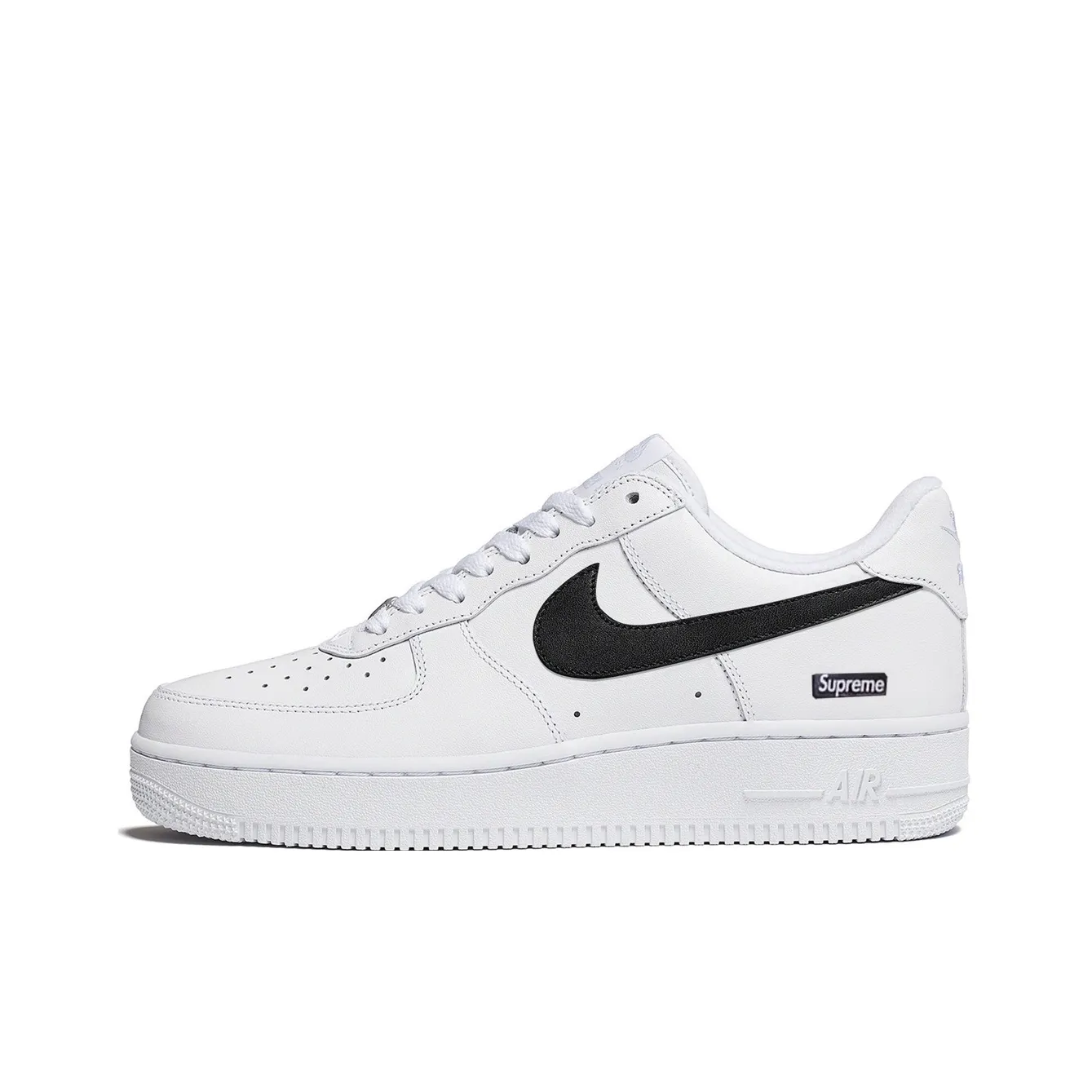 Nike x Supreme Air Force 1 Устойчивые к истиранию низкие скейтборд-кеды унисекс белые