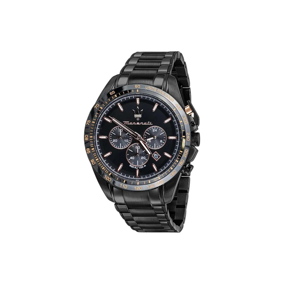 Maserati Кварцевый механизм Мужские часы 44mm*22mm*11mm Черный