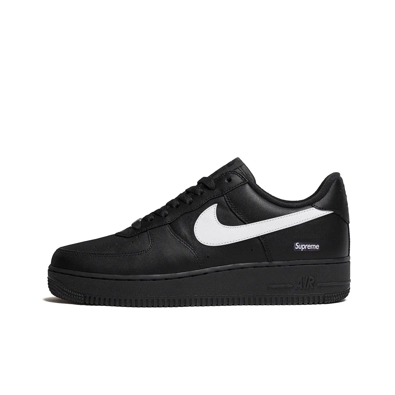 Nike x Supreme Air Force 1 Slip Resistant Abrasion Resistant Low Top Скейтборд Кроссовки Unisex Черный