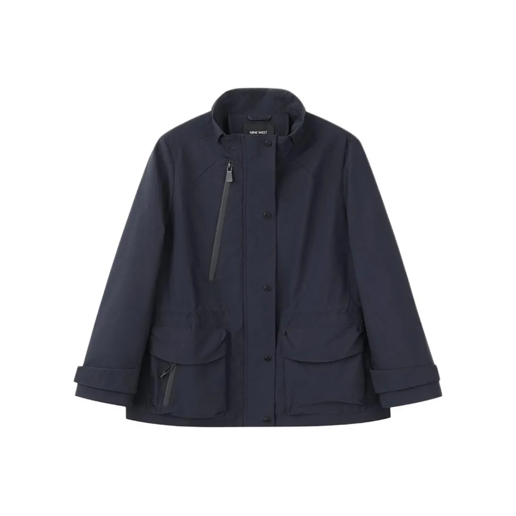 NINE WEST Темно-синий синий женский тренч