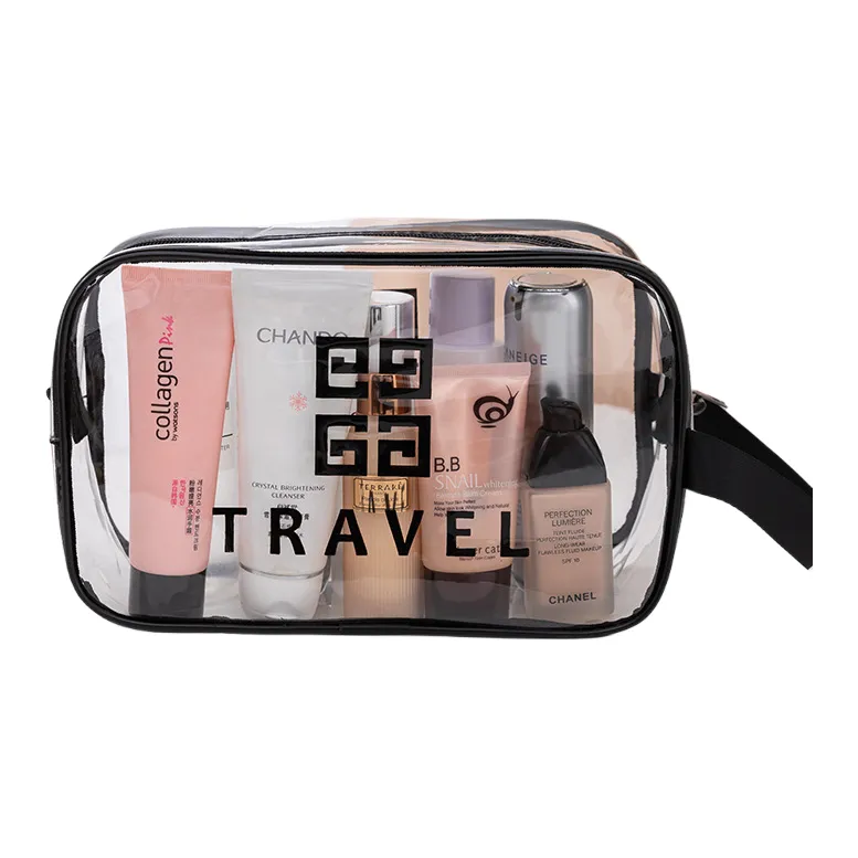 Meng Rong Прозрачная косметичка Cosmetic женская водонепроницаемая сумка для туалетных принадлежностей