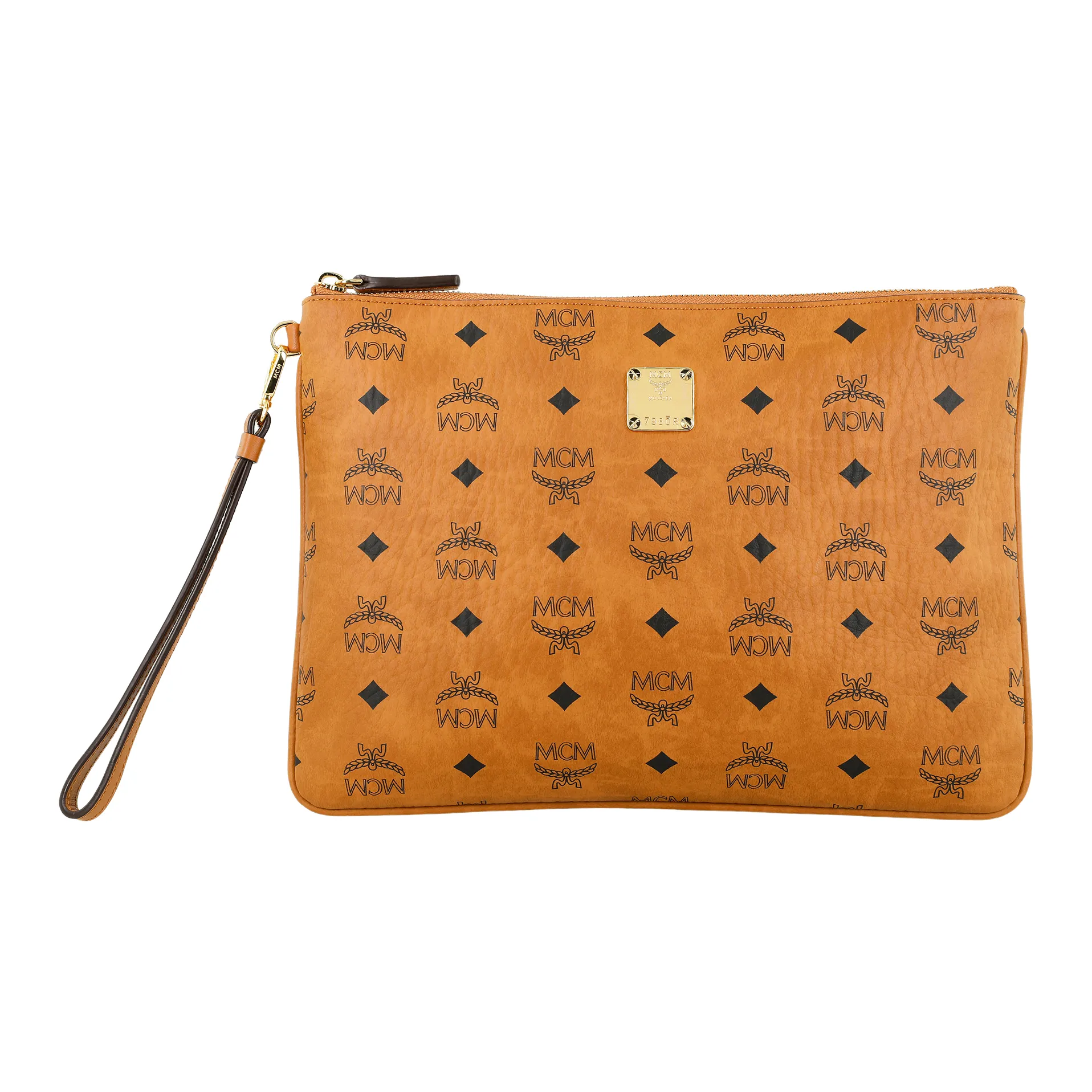 MCM Essential Visetos Origina PVC клатч женский цвет коньячный