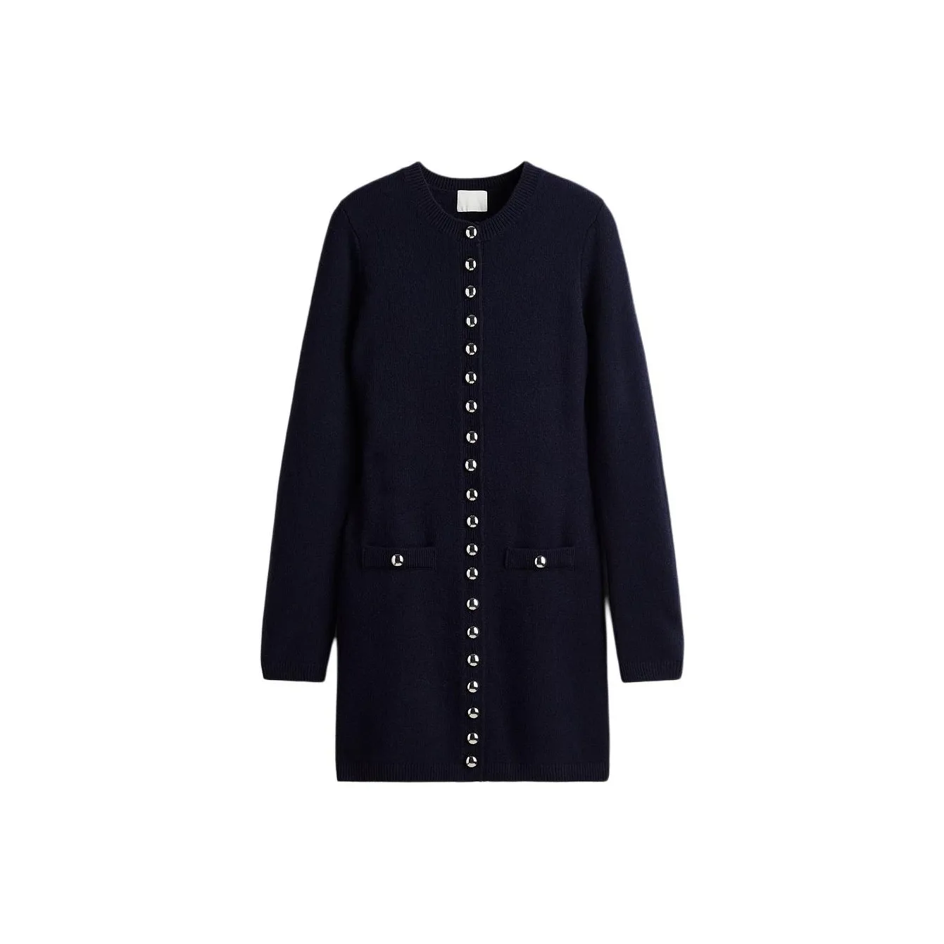 H M Морской синий Женские Длинные Платья с Длинными Рукавами